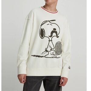 Levis x Peanuts Snoopy Men’s Crewneck  Sweatshirt Tennis 100% Cotton Sz Large